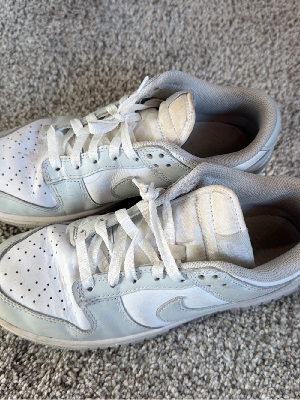 Nike White Low-Top Leather Sneakers
